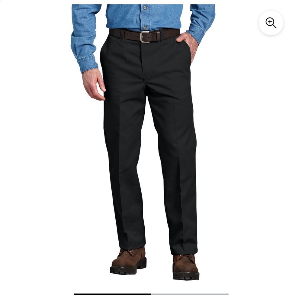 3 Pairs!! Genuine Dickies Men's Flat Front Pants black NWT 34x34